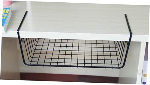 Miniatura 5 de Alipis Estante para nevera para escritorio, armario de cocina, cesta de almacenamiento colgante debajo del estante, estante de alambre debajo del
