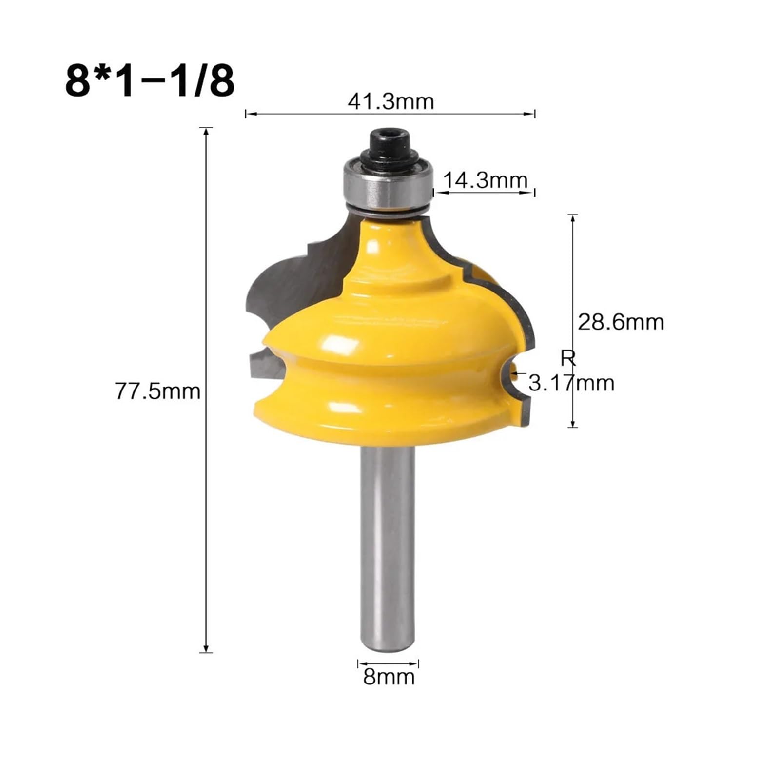 1 Szt. Cnc Z Węglika Spiekanego Do Obróbki Drewna Frez Rzeźba Nóż Zamek Szuflady Narzędzie(8mm shank -1pc)