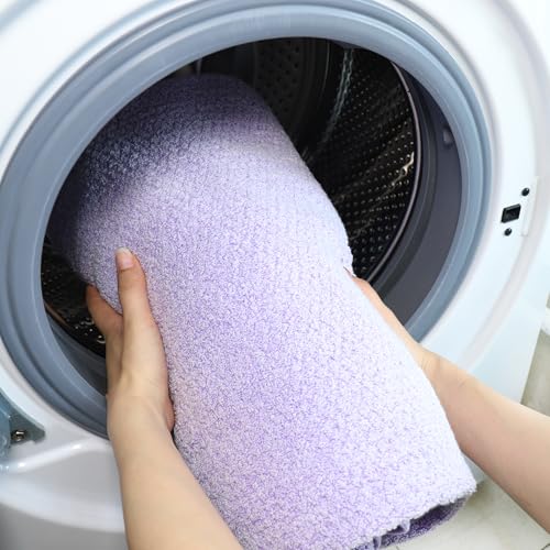 Everplush Diamond Collection 6-Piece Bath Sheet Set, Soft Plush Jacquard Luxury Bath Towels,Highly Absorbent & Fast-Drying Luxury Towels Sets for Bathroom,Shower, or Spa (Lavender, Bath Sheet 6PK) by Everplush - Used condition - Image 7
