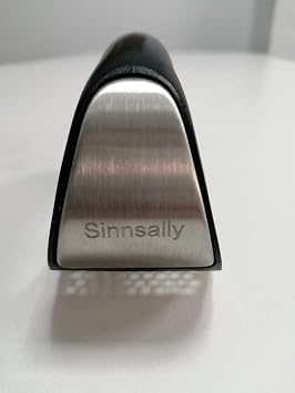Sinnsally Garlic Press Rocker Garlic Peeler Garlic Mincer Rocker Stainless Steel Garlic Press Mincer Crusher Peeler Squeezer Slicer and Professional Press Garlic Tool Blue Garlic Peeler