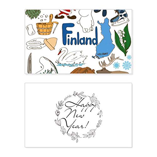 Tarjeta conmemorativa de Año Nuevo, el regalo ideal para amantes de Finlandia