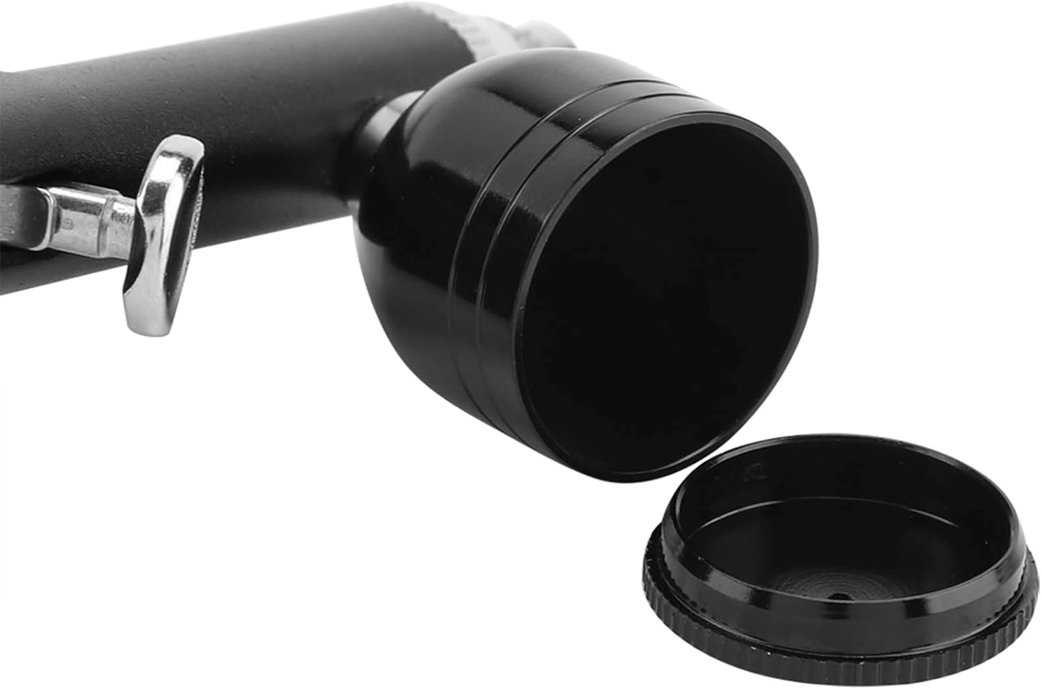 EVGATSAUTO Aluminum Barber Compressor, 0.3mm Black Mini Air Compressor Spray Gun Airbrush Set