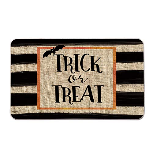 Trick or Treat Bat Decorative Doormat