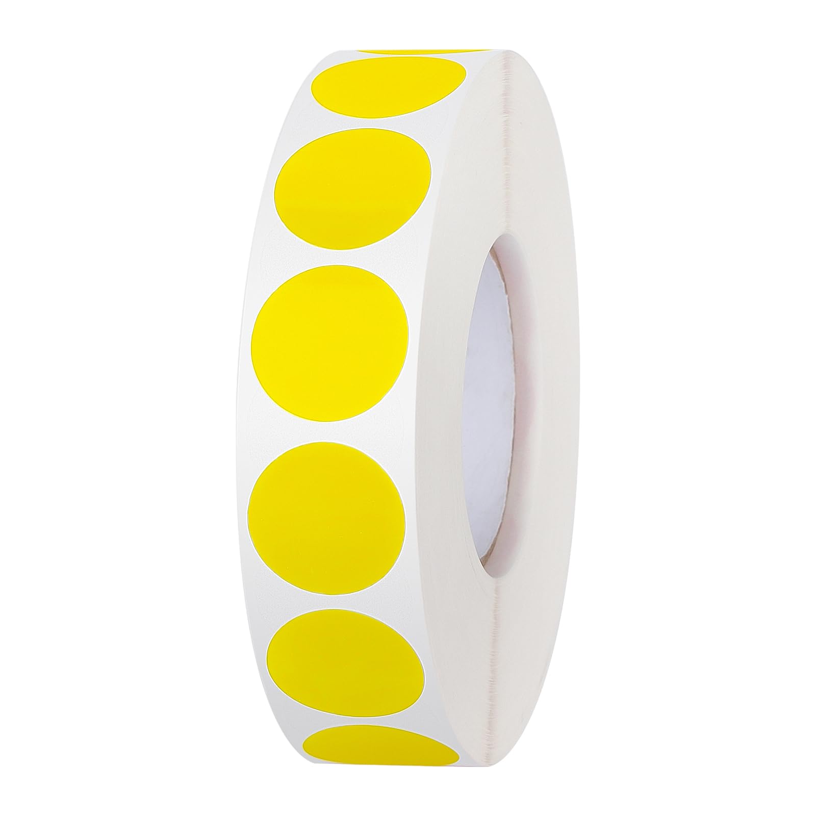 Pack of 2000 Round Color Coding Circle Dots Stickers Labels (3/4", Yellow)