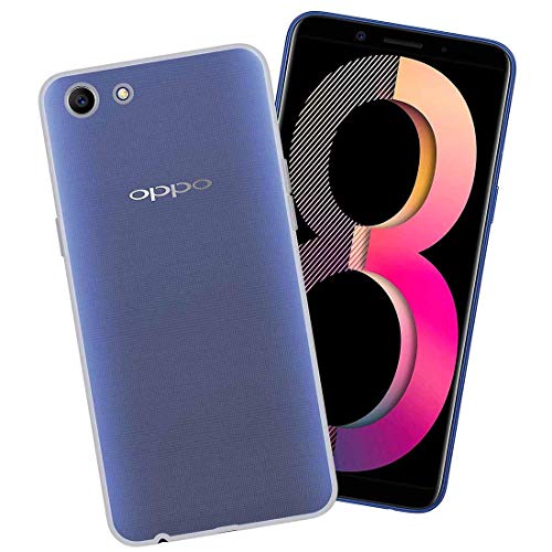 Image of COVERBLACK Rubber Silicone Back Cover for Oppo A83 - Transparent
