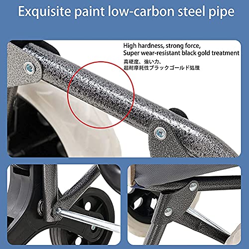 Eortzzpc Handwagen Shoppingwagen Faltbare Lebensmittel Gepäckwagen wasserdichte Oxford Tuch Tragbare Multifunktionale… – Bild 5