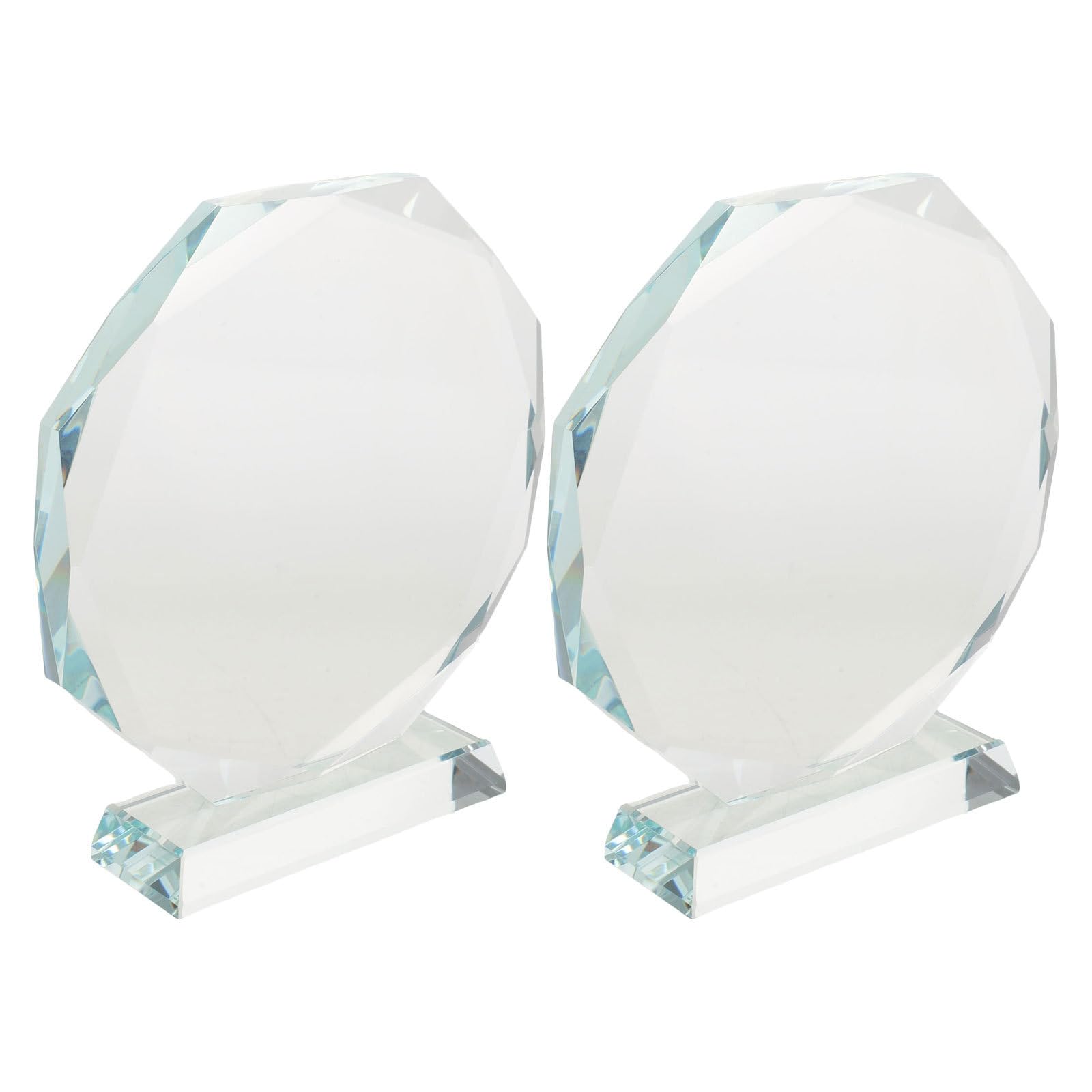 Holibanna 2 Pièces Trophée Octogonal en Verre, Récompense Élégante