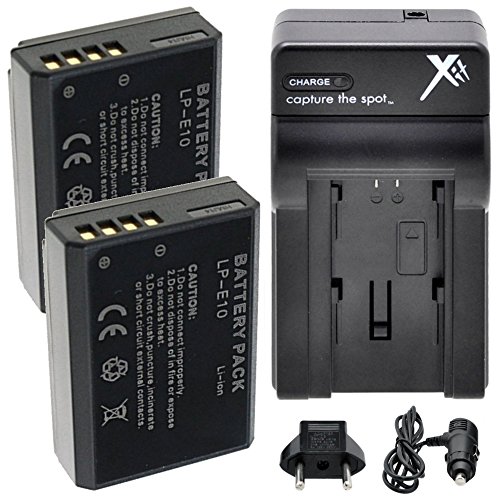 Lp-E10 Battery (2) Extended Life Li-Ion Batteries For Canon Eos Rebel T3 T5 T6 Kiss X50 Kiss X70 Eos 1100D Eos 1200D Eos 1300D Digital Camera Two Pack + Ac/Dc Rapid Charger Fully Decoded #TOP30