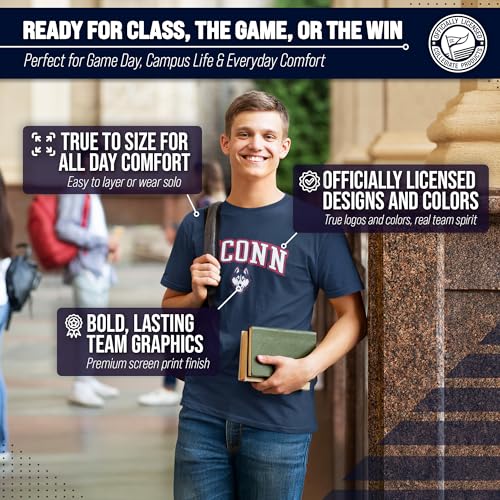Image of NCAA Gameday Cotton T-Shirt for Men and Women | Officially Licensed NCAA Tee - Preshrunk Ring-Spun Cotton - Screen-Printed Team Logo