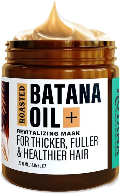 The-Mix-Up Roasted Batana Oil for Hair Growth Dr Sebi Organic - Authentic Batana Hair Mask from Honduras - Natural Hair Growth Product - Peppermint Mocha Scent - 4oz Jar