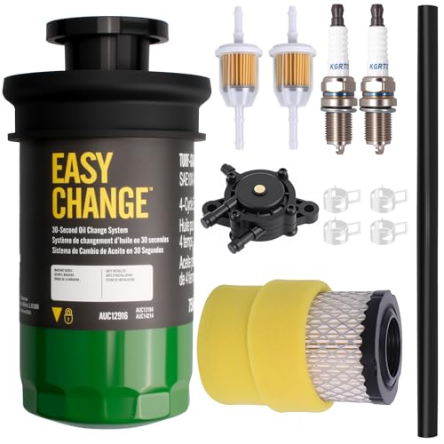 AUC13705 Home Maintenance Service Kit Compatible with JD E120 E130 E150 S120 S130 & 100 Series Lawn & Garden Tractors (With engine oil included)