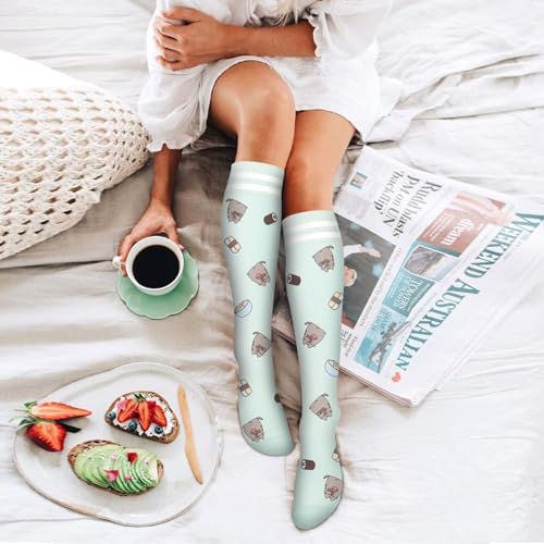 Image of Bluemaple 6 Pack Copper Compression Socks for Women and Men Circulation-Best Support for Medical, Running,Nursing,Athletic