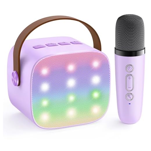 YLL Mini Karaoke Machine for Kids Toy, Karaoke Gifts for Girls Ages 4, 5, 6, 7, 8, 9, 10, 12 +Year Old Birthday Party, 4-12 Years Old Christmas Toys Gift for Girls (Purple)
