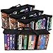 Evelots VHS Storage Bag-Movie Organizer-Video Tape-Handles-Hold 36-No Dust-Set/4