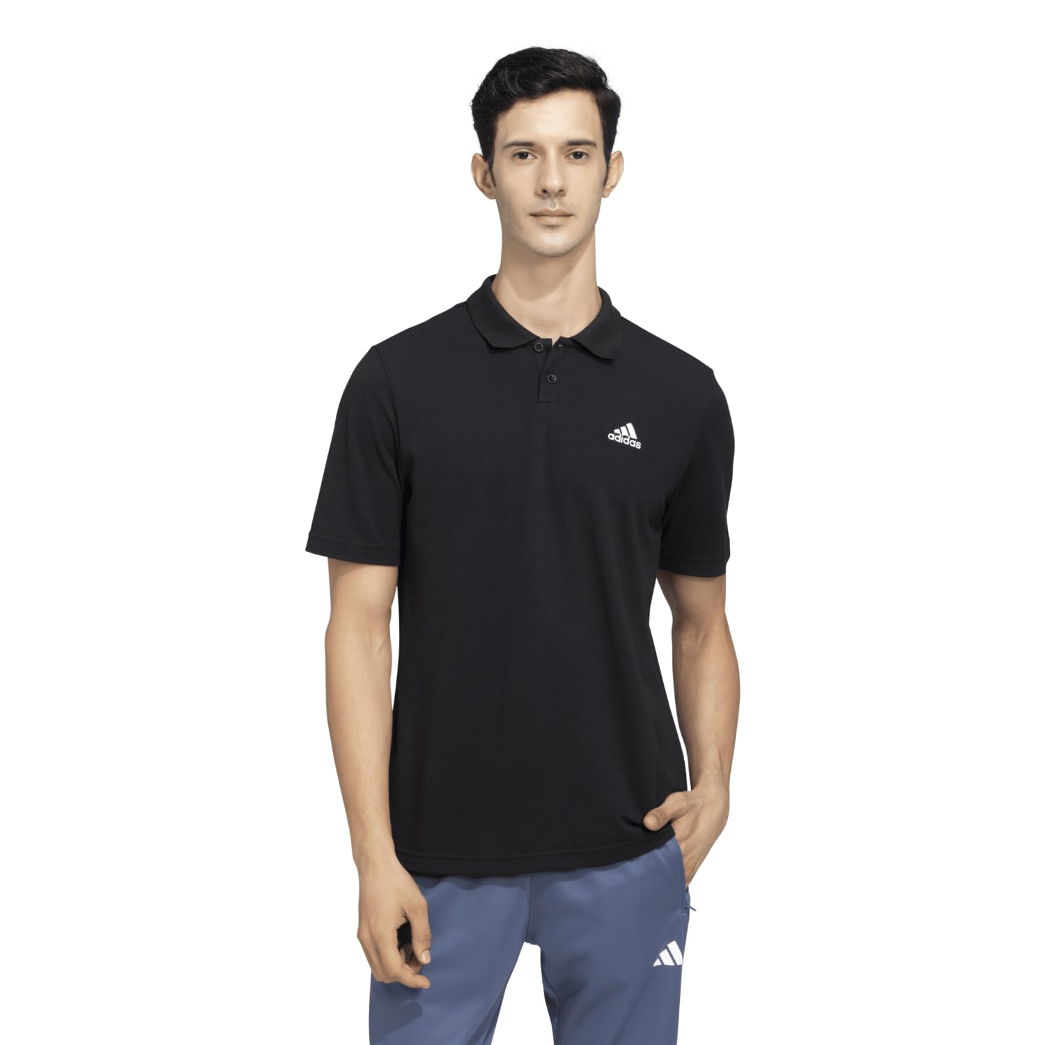 adidas Men's Polyester Geometric Regular Fit Polo Shirt-picture-30