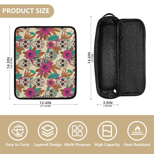 Organizador 2 en 1 para Herramientas de Cabello y Tapete Resistente al Calor Resistente al Agua para Plancha, Rizador y Secador miniatura 4
