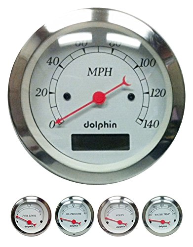 Dolphin GaugesDolphin Gauges-5 Gauge Programmable Set - White