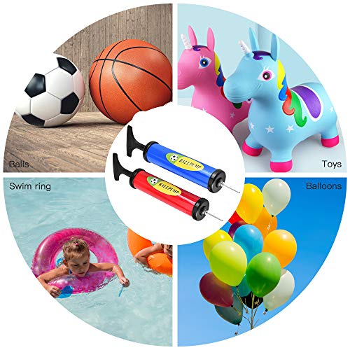 KKmoon Bomba de ar de futebol de futebol de plástico 6 pol. Bola inflável Bomba de ar manual Mini bo