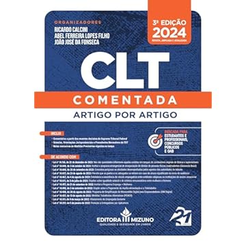 Capa do livro CLT Comentada Artigo por Artigo 3ª edição | 2024