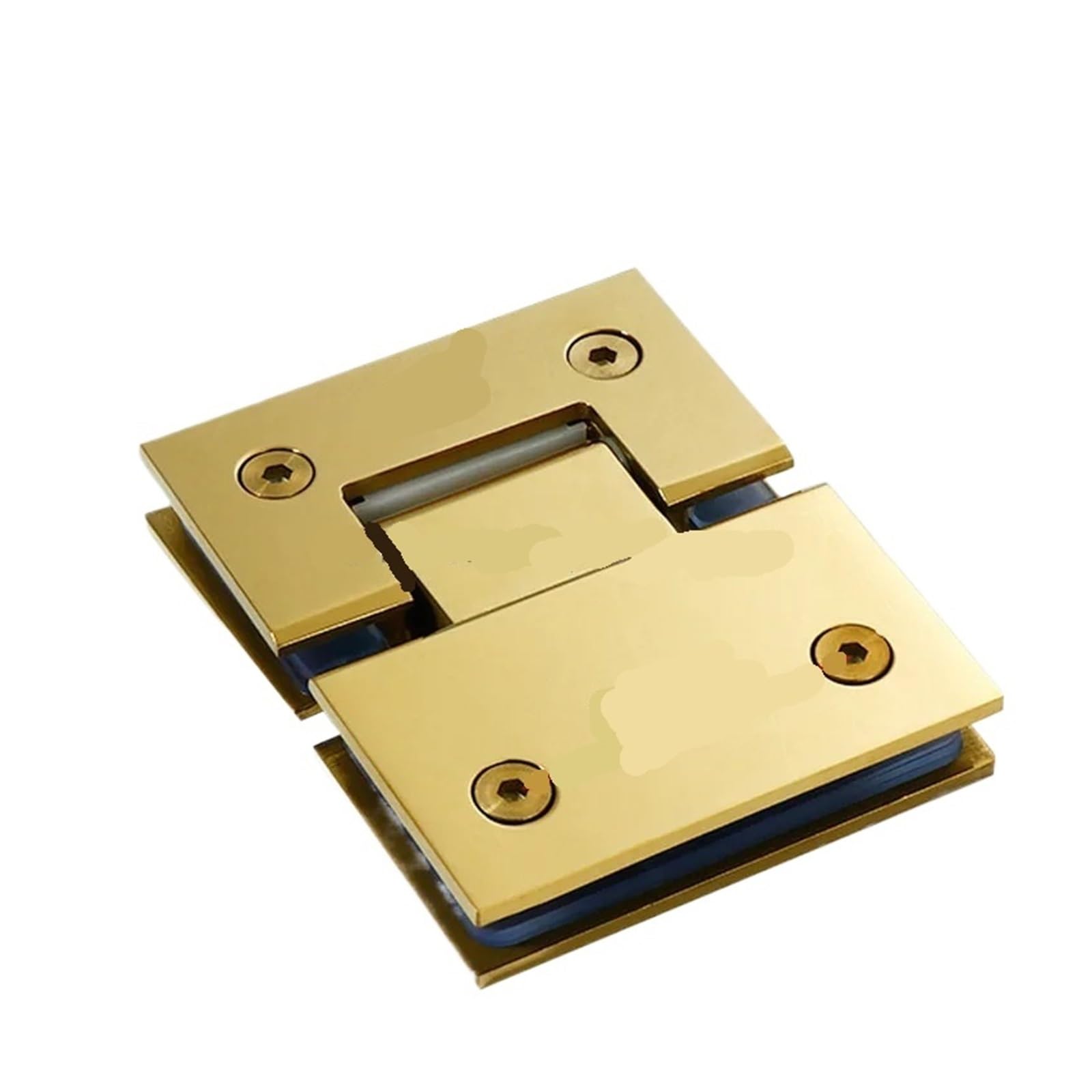 Padgcnor Golden Bathroom Glass Door Hinges 90/180 Degrees Glass Bracket Clamp Shower Door Hinge Stainless Steel Heavy Duty Furniture Replacement Parts(Golden)