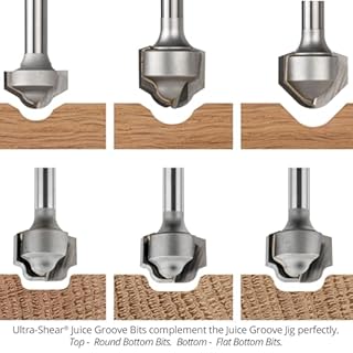 Woodpeckers Juice Groove Jig – Adjustable Router Jig for Cutting Board Juice Grooves, Fits 10-1/4" to 18-3/4" Boards, Powder-Coated Steel Rail Design – Made in USA JGJ