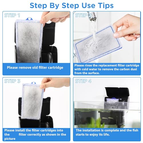 Image of 16 Count Assembled Large Filter Cartridges Compatible with Tetra Whisper Bio-Bag Filters 20i 40i IQ20 /30 /45 /60 PF20 /30 /40 /60, Large Replacement Filter Cartridges for Whisper Filters & Aquariums