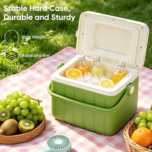 Image of 6Qt 13Qt 19Qt Northroad Camping Coolers,Stylish Macaron Color Durable Hard Cooler,Portable Insulated Ice Chest with 24 /48 Hour Ice Retention,Multi- Size for Camping,Picnic,Beach,Travel