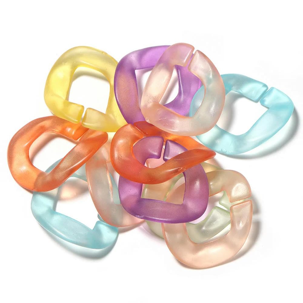 Bracelets et colliers personnalisés avec maillons acryliques transparents