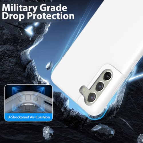 Image of LIRAMARK Liquid Silicone Soft Back Cover Case for Samsung Galaxy S21 FE 5G (White)