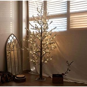 LITBLOOM Pre lit Faux Noway Christmas Pine Tree Lights 6FT 126 Warm White LED for Indoor Outdoor Home Decoration LITBLOOM Pre lit Faux Noway Christmas Pine Tree Lights 6FT 126 Warm White LED for Indoor Outdoor Home Decoration