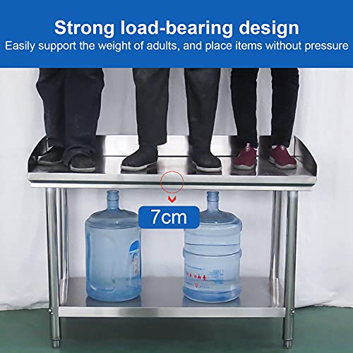 WYJJ Küchen-Catering-Tisch, handelsübliche Edelstahl-Tische, Küchenvorbereitungs-Werkbank in Lebensmittelqualität mit… – Bild 6