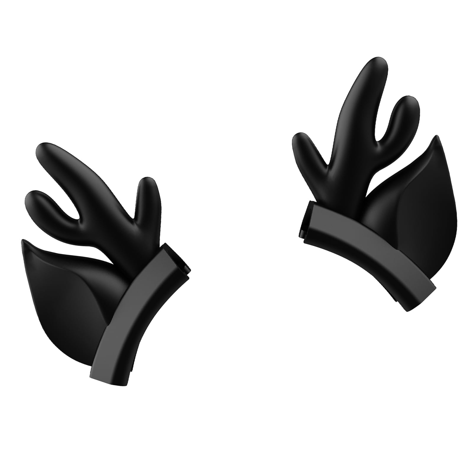 ONITOON Silicone Deer Ear Headphone Accessory, Black, Universal Fit