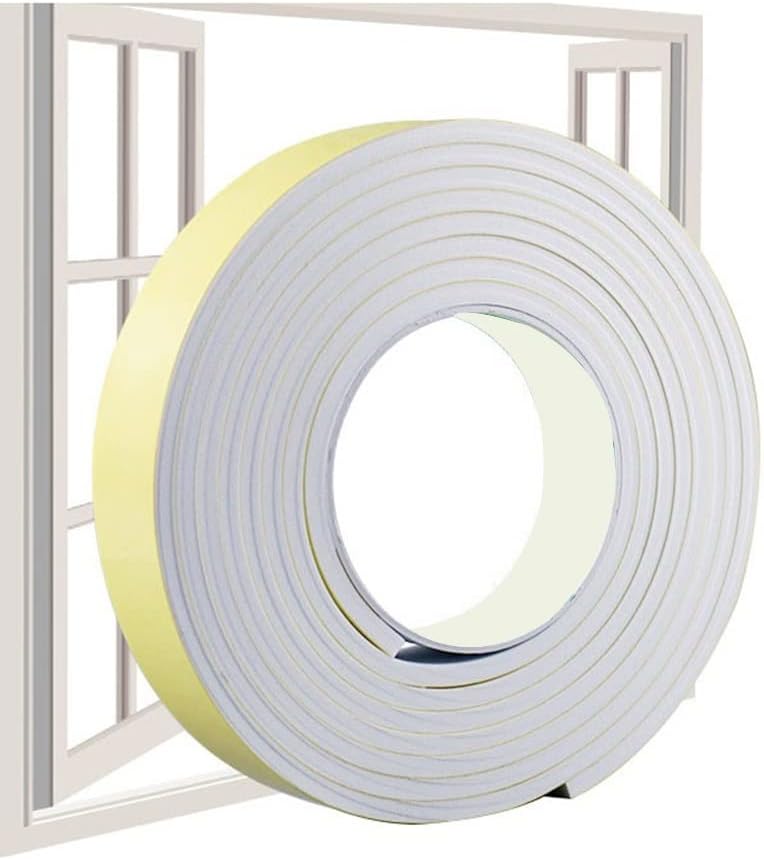 Foam Tape, SSelf Adhesive Single Sided EVA Foam Insulation Tape Multicolor Multiple Sizes 1pcs(Wit,2x15mm (5M))