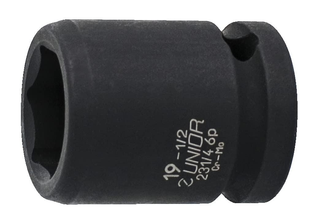 Unior 231/4 6p Machine Socket for Impact Wrench 1/2 Inch, 3, Black, 30 mm