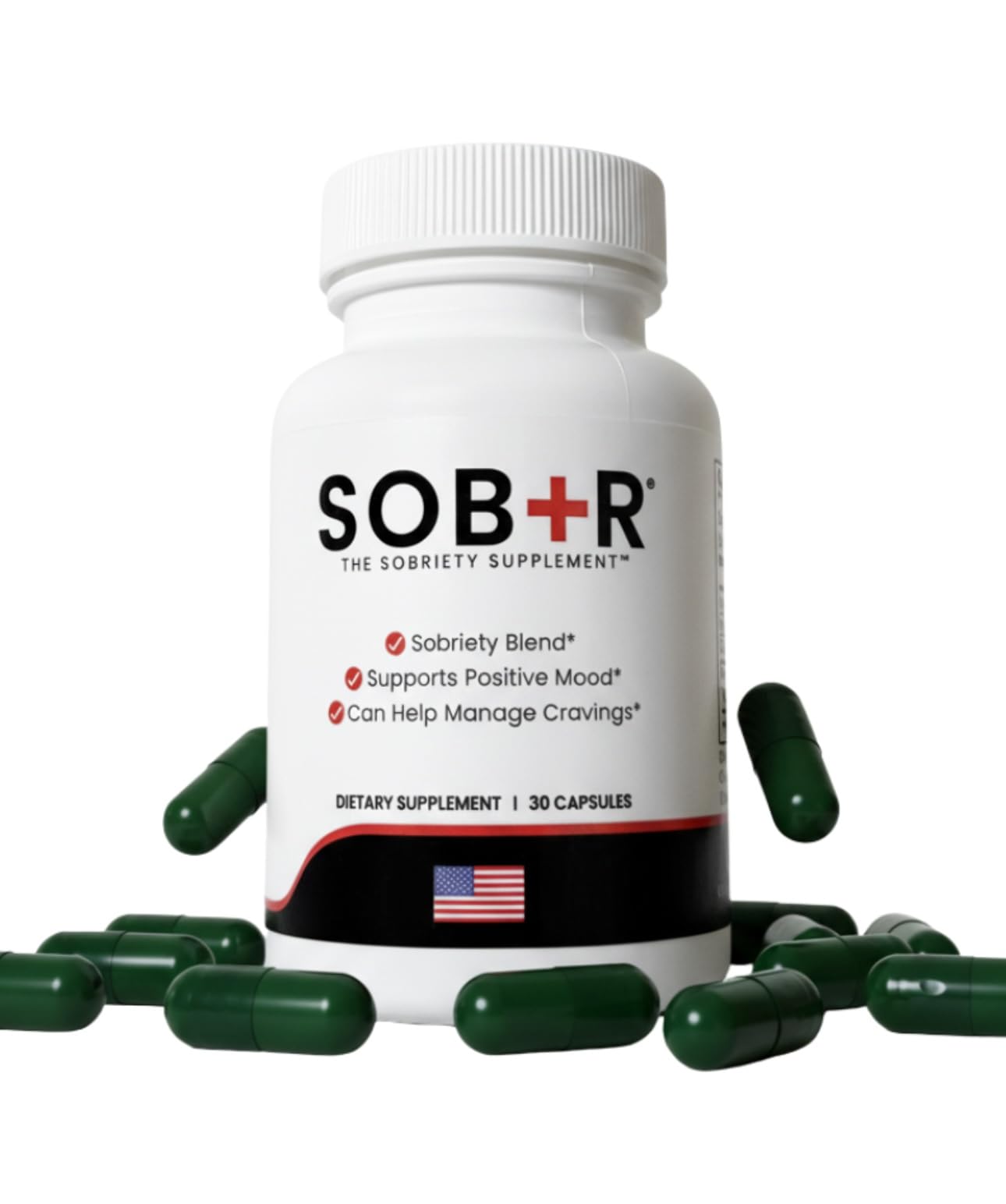 SOB+R Natural Drug & Alcohol Recovery Supplement: Craving Blocker & Mental Clarity Boost