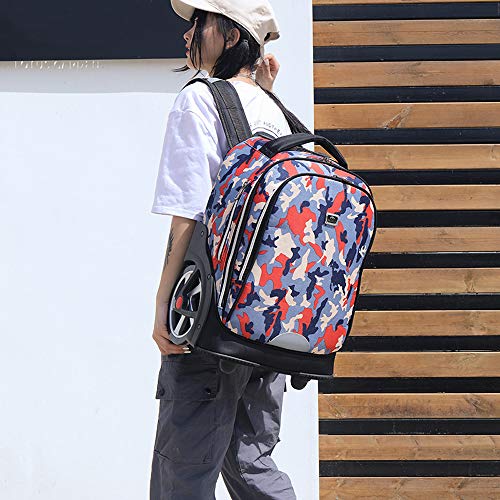 FREETT Rugzak met wieltjes, voor school, universiteit, reizen, multifunctionele reisrugzak, trolleyrugzak, waterdicht, hoge capaciteit 66 cm - Image 6