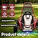 24V 8.5 MPH Electric Go Kart for Kids, 400W Powerful Drift Kart w/Front EVA Wheel & Metal Frame, Ride on Toy w/Music & Lights, Suspension, 2 Speed, 5 Point Harness, Crazy Cart for Ages 6+, Red