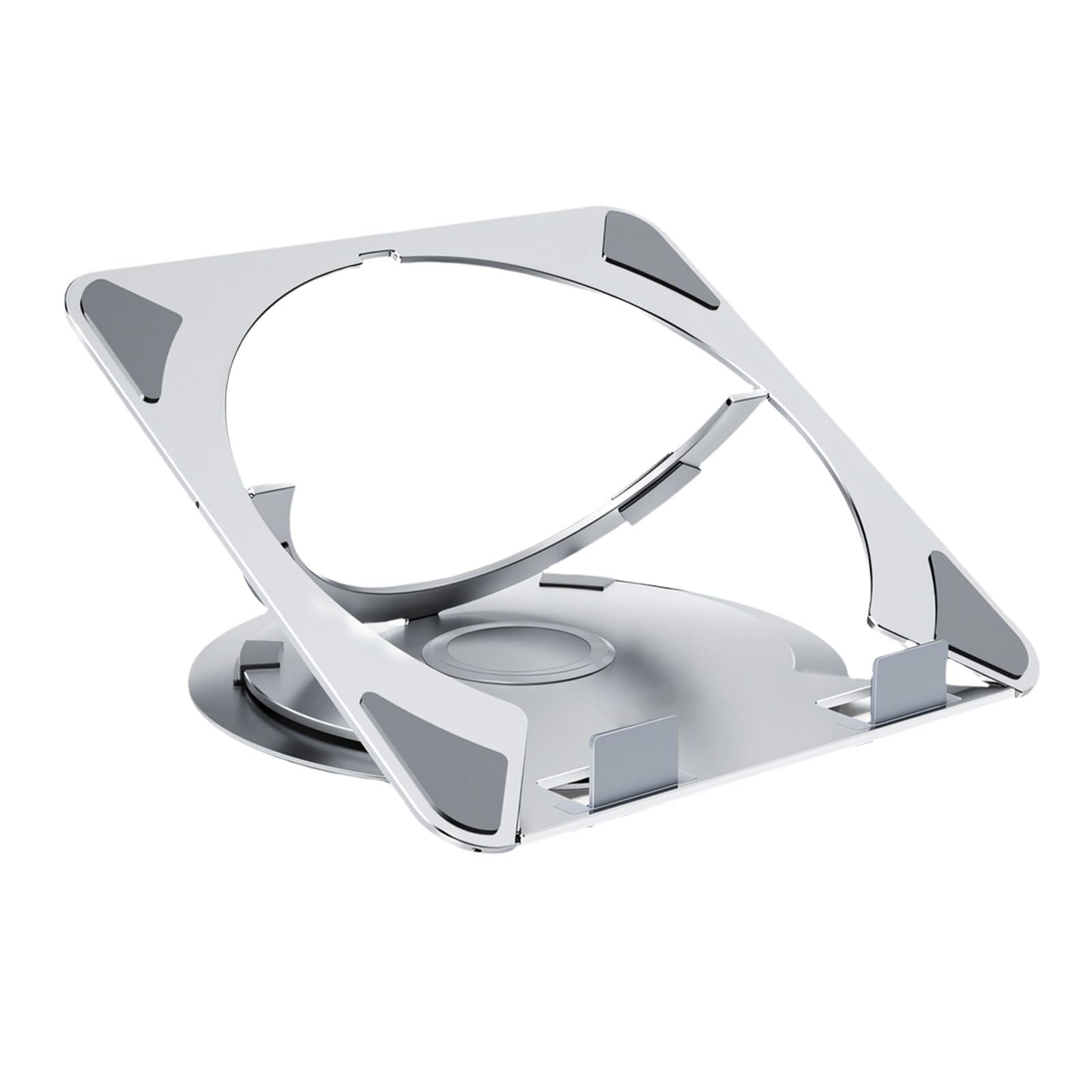 Supporto per Laptop Sottile e Pieghevole in Alluminio per Notebook da 13 a 17 Pollici con 5 Supporti per Laptop ergonomici Regolabili e con Rotazione a 360°