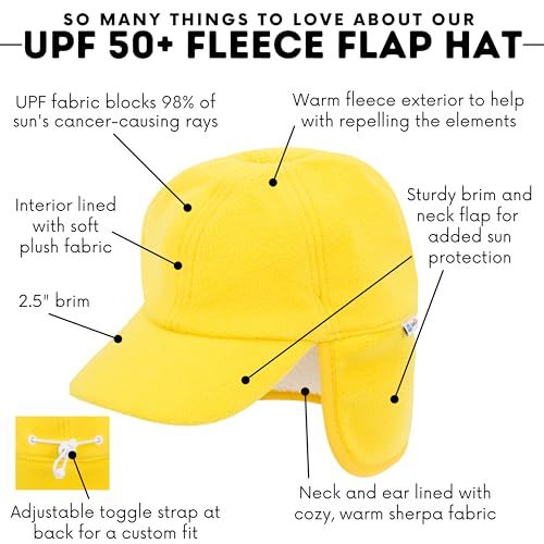 SwimZip UPF 50+ Sun Protective Kids' Winter Sun Hat with Neck and Ear Flaps4