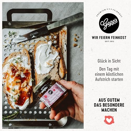 Gepp's Feinkost Wundertüte Eine Tüte Glück I Geschenkset mit Mini-Salz, Gewürzmischung & Konfitüre Rhabarber-Himbeer I Viel Erfolg Geschenkidee & Glückbringer