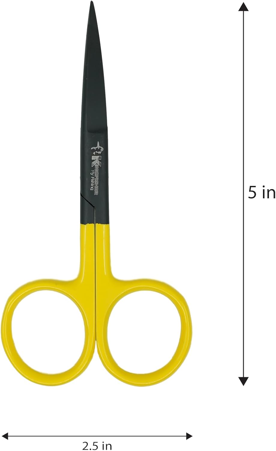 Kingfisher Fly Tying Hair Scissors, 4.5 Inch, Curved