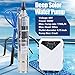 Solar Water Pump,48V 500W DC Submersible Deep Well Pump,4000RPM 3Inch Stainless Steel Solar Deep-Well Pumps with MPPT Controller,Intelligent Display Double Bearing Farmland Orchards Irrigate Pumps