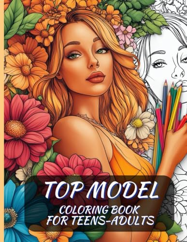 Fashion Modeling And Makeup Coloring Book: Color Your Top Model 50+ Pages Bold Easy Realistic Designs For Teens Adults image 2