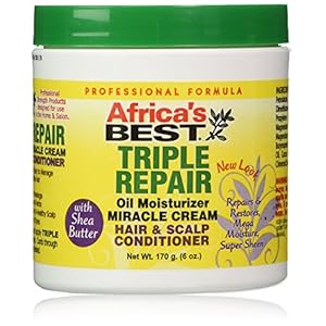 Africa’s Best Triple Repair Oil Moisturizer Hair and Scalp Conditioner, 6 Ounce (Packaging May Vary)