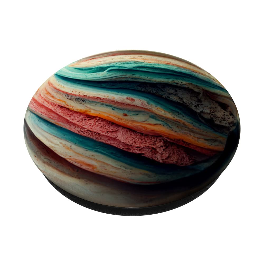 space Pop Socket Solar System Astronaut PopSockets Swappable PopGrip, Black - Image 2