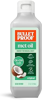 MCT Oil Made with C10 and C8 Oil, 32 Ounces, Keto Supplement for Sustained Energy, Brain and Body Fuel, Add to Coffee and Smoothies