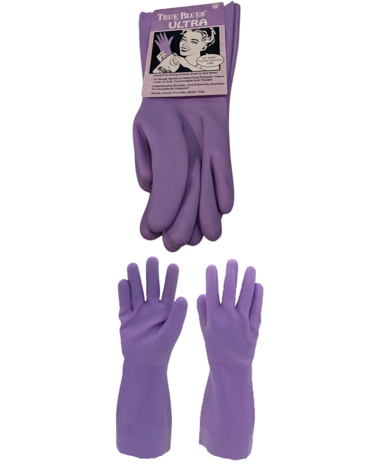 Star Kitchen & Home True Blues Ultra Lavender Household Cleaning Gloves (Medium)