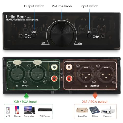 image for Nobsound Little Bear MC2 Mini Fully-Balanced/Single-Ended Passive Prea