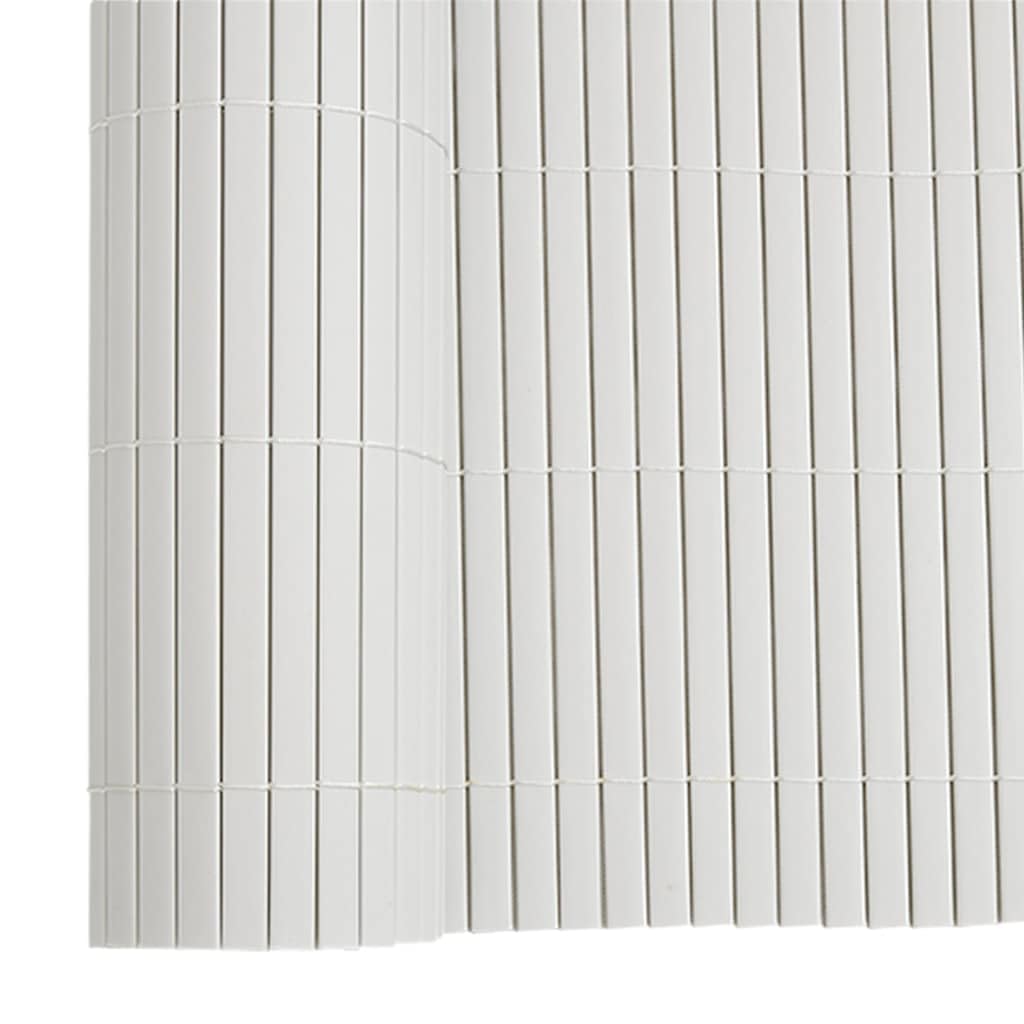 vidaXL Recinzione da Giardino Bifacciale Bianca 1,8x5 m in PVC, Pannello della Recinzione del Giardino, Recinzione in Giardino, Pannello del Giardino