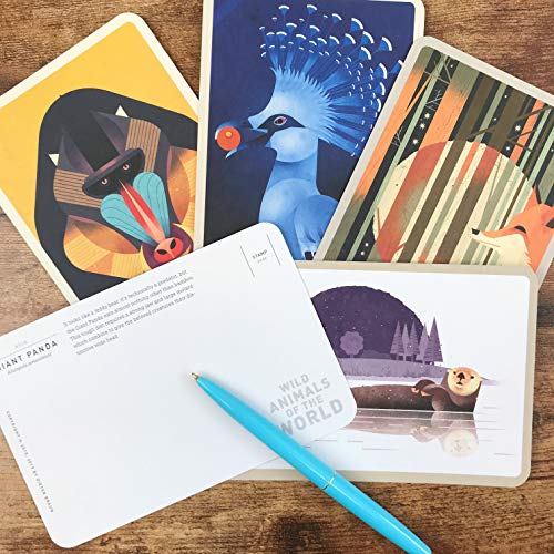 Wild Animals of the World: 50 Postcards - Image 7